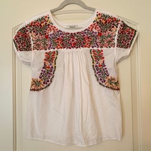 Madewell embroidered top